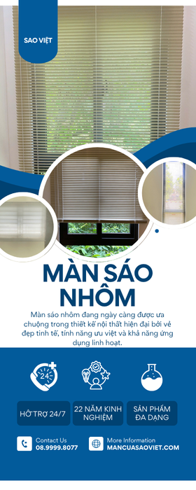 Màn sáo nhôm, màn sáo gỗ