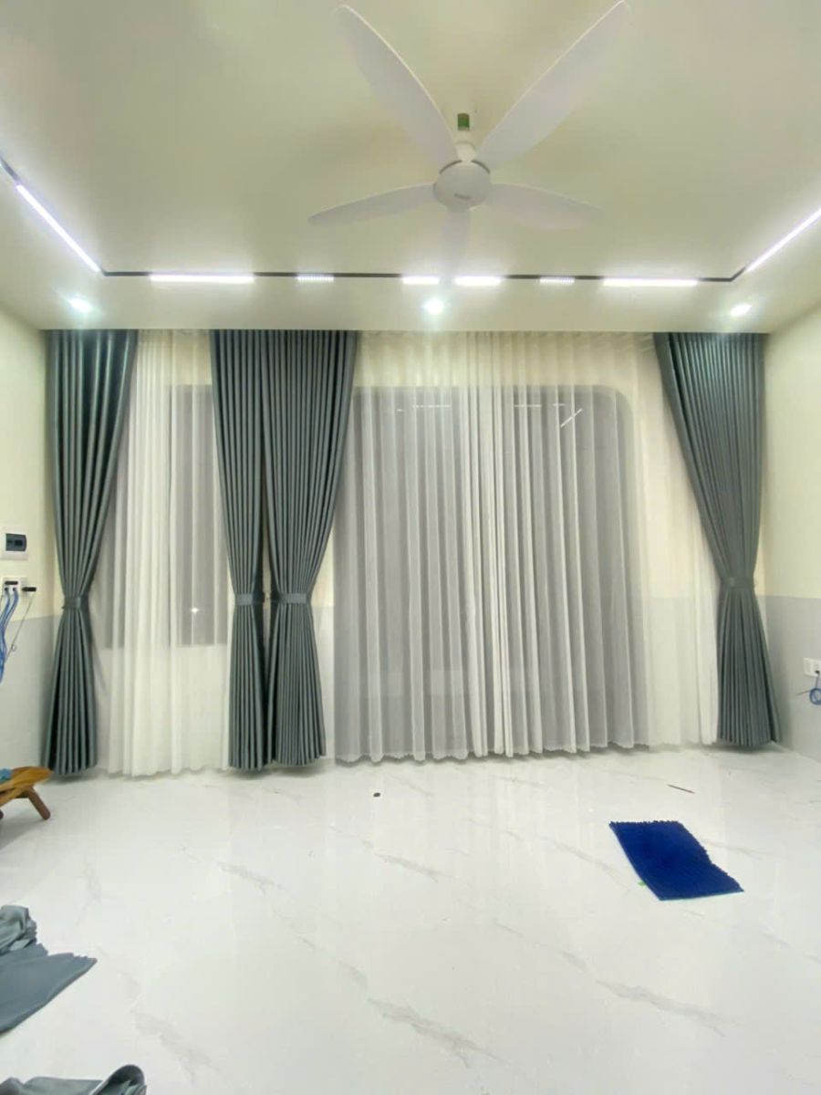 Màn vải đẹp chống nắng 2 lớp