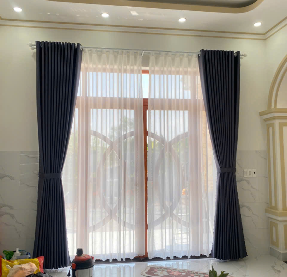 màn vải 2 lớp sang đẹp giá rẻ