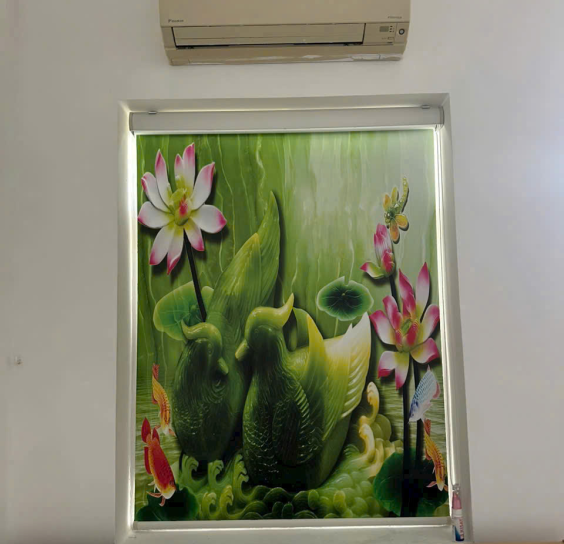 màn sáo cuốn tranh 3D