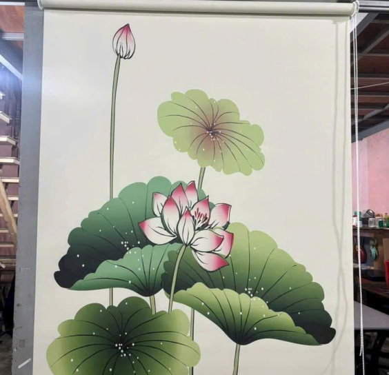 màn cầu vồng màn sáo  cuốn sáo lá 