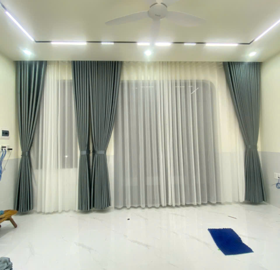 màn vải đẹp chống nắng 2 lớp gần đây